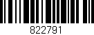 Código de barras (EAN, GTIN, SKU, ISBN): '822791'
