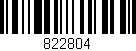 Código de barras (EAN, GTIN, SKU, ISBN): '822804'