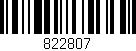 Código de barras (EAN, GTIN, SKU, ISBN): '822807'