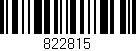 Código de barras (EAN, GTIN, SKU, ISBN): '822815'