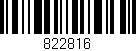 Código de barras (EAN, GTIN, SKU, ISBN): '822816'