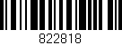 Código de barras (EAN, GTIN, SKU, ISBN): '822818'