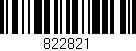 Código de barras (EAN, GTIN, SKU, ISBN): '822821'