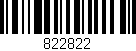 Código de barras (EAN, GTIN, SKU, ISBN): '822822'