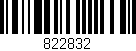 Código de barras (EAN, GTIN, SKU, ISBN): '822832'
