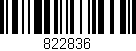 Código de barras (EAN, GTIN, SKU, ISBN): '822836'