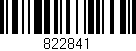 Código de barras (EAN, GTIN, SKU, ISBN): '822841'