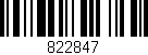 Código de barras (EAN, GTIN, SKU, ISBN): '822847'