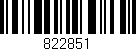 Código de barras (EAN, GTIN, SKU, ISBN): '822851'