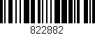 Código de barras (EAN, GTIN, SKU, ISBN): '822882'