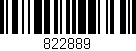 Código de barras (EAN, GTIN, SKU, ISBN): '822889'
