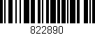 Código de barras (EAN, GTIN, SKU, ISBN): '822890'