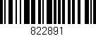 Código de barras (EAN, GTIN, SKU, ISBN): '822891'