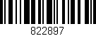Código de barras (EAN, GTIN, SKU, ISBN): '822897'