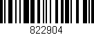 Código de barras (EAN, GTIN, SKU, ISBN): '822904'