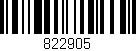 Código de barras (EAN, GTIN, SKU, ISBN): '822905'