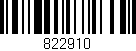 Código de barras (EAN, GTIN, SKU, ISBN): '822910'