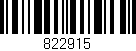 Código de barras (EAN, GTIN, SKU, ISBN): '822915'