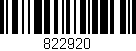 Código de barras (EAN, GTIN, SKU, ISBN): '822920'