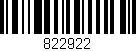 Código de barras (EAN, GTIN, SKU, ISBN): '822922'