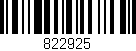 Código de barras (EAN, GTIN, SKU, ISBN): '822925'