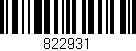 Código de barras (EAN, GTIN, SKU, ISBN): '822931'