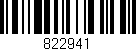Código de barras (EAN, GTIN, SKU, ISBN): '822941'