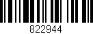 Código de barras (EAN, GTIN, SKU, ISBN): '822944'