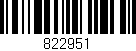 Código de barras (EAN, GTIN, SKU, ISBN): '822951'