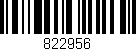Código de barras (EAN, GTIN, SKU, ISBN): '822956'