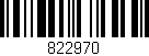 Código de barras (EAN, GTIN, SKU, ISBN): '822970'