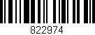 Código de barras (EAN, GTIN, SKU, ISBN): '822974'