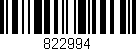 Código de barras (EAN, GTIN, SKU, ISBN): '822994'