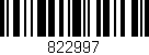 Código de barras (EAN, GTIN, SKU, ISBN): '822997'