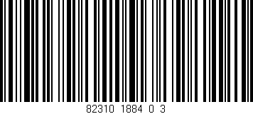 Código de barras (EAN, GTIN, SKU, ISBN): '82310_1884_0_3'
