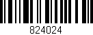 Código de barras (EAN, GTIN, SKU, ISBN): '824024'