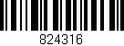 Código de barras (EAN, GTIN, SKU, ISBN): '824316'