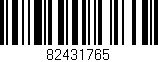 Código de barras (EAN, GTIN, SKU, ISBN): '82431765'