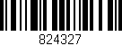 Código de barras (EAN, GTIN, SKU, ISBN): '824327'