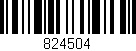 Código de barras (EAN, GTIN, SKU, ISBN): '824504'
