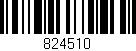 Código de barras (EAN, GTIN, SKU, ISBN): '824510'