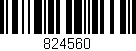Código de barras (EAN, GTIN, SKU, ISBN): '824560'