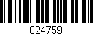 Código de barras (EAN, GTIN, SKU, ISBN): '824759'