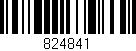 Código de barras (EAN, GTIN, SKU, ISBN): '824841'