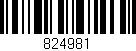 Código de barras (EAN, GTIN, SKU, ISBN): '824981'