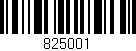 Código de barras (EAN, GTIN, SKU, ISBN): '825001'
