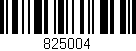 Código de barras (EAN, GTIN, SKU, ISBN): '825004'