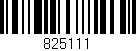 Código de barras (EAN, GTIN, SKU, ISBN): '825111'
