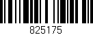 Código de barras (EAN, GTIN, SKU, ISBN): '825175'
