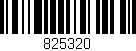 Código de barras (EAN, GTIN, SKU, ISBN): '825320'